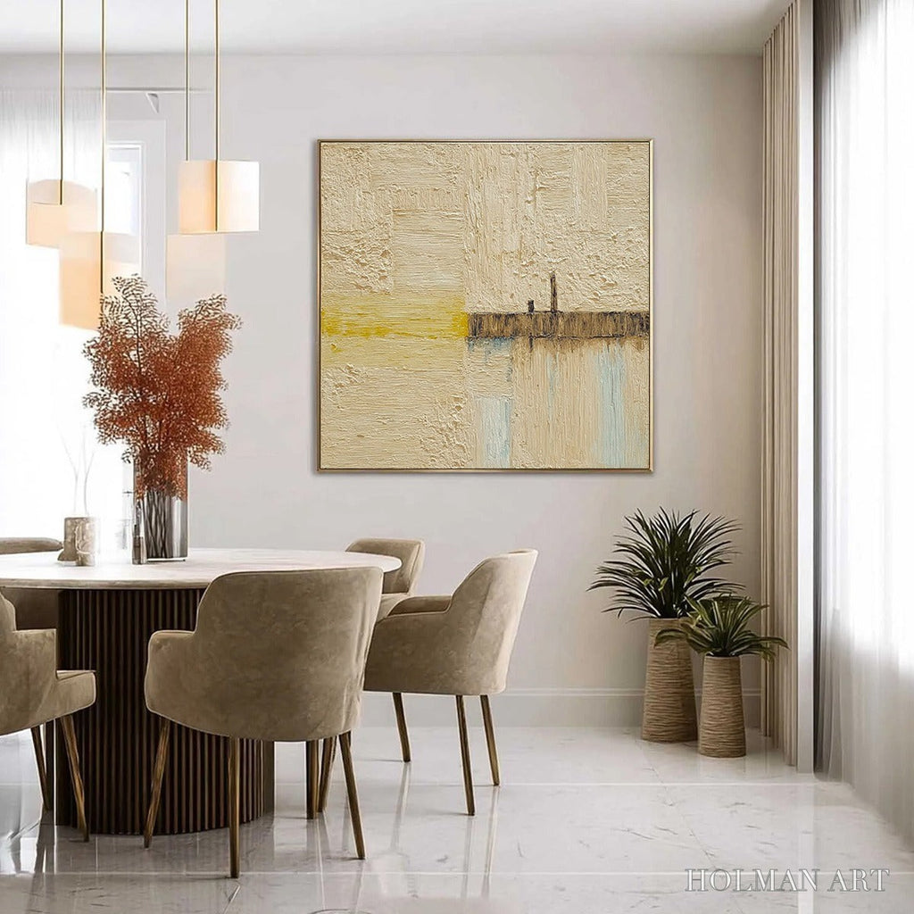 HOLMAN ART Horizon'S Edge – Textured Wabi-Sabi Abstract Seascape Painting - image 4