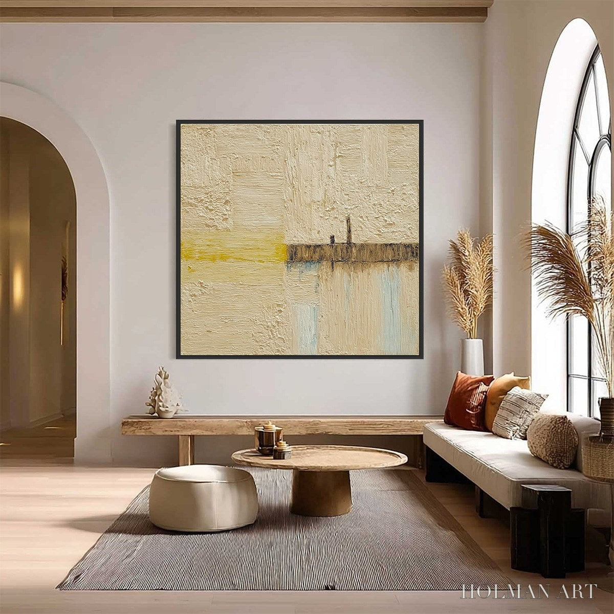 HOLMAN ART Horizon'S Edge – Textured Wabi-Sabi Abstract Seascape Painting - image 6