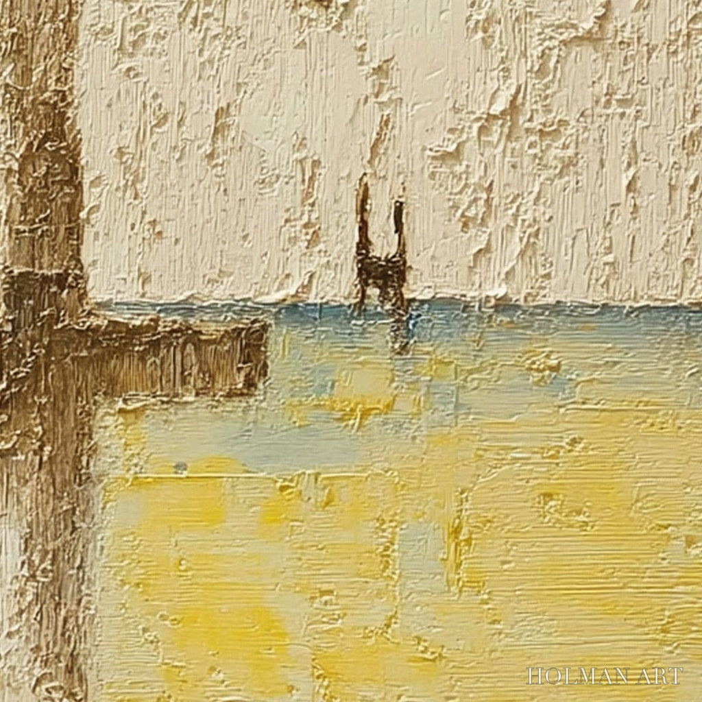 HOLMAN ART Coastal Vespers – Textured Wabi Sabi Abstract Beach Painting - image 3