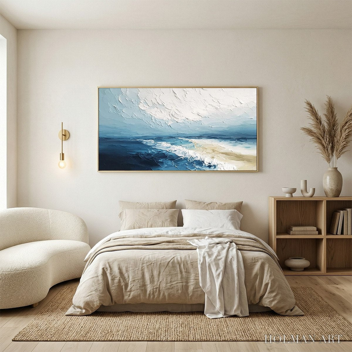 HOLMAN ART Tidal Whisper – Textured Impasto Coastal Seascape Oil Painting - image 6