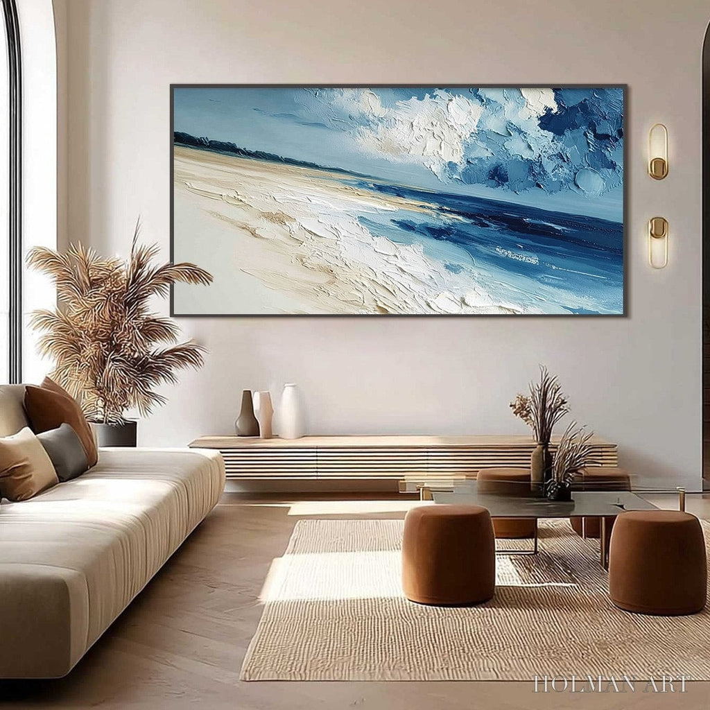 HOLMAN ART Tidal Whisper – Textured Impasto Seascape Oil Painting for Coastal Decor - image 6