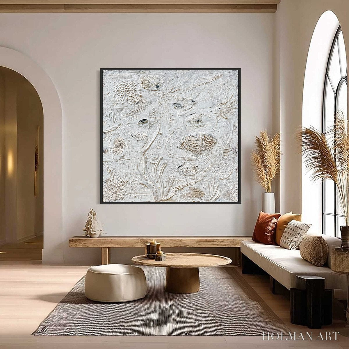 HOLMAN ART Tidal Relics – Textured Wabi Sabi Abstract Ocean Painting - image 2