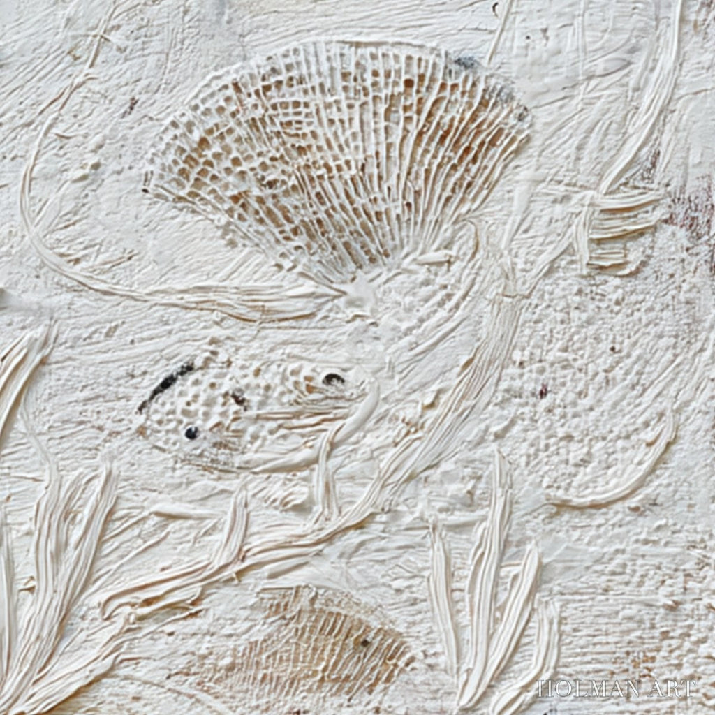 HOLMAN ART Tidal Relics – Textured Wabi Sabi Abstract Ocean Painting - image 3
