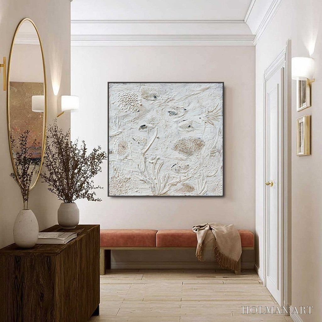 HOLMAN ART Tidal Relics – Textured Wabi Sabi Abstract Ocean Painting - image 6