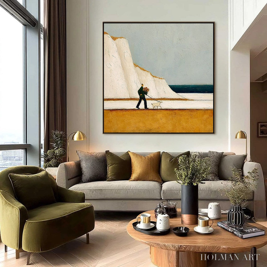HOLMAN ART Coastal Devotion – Textured Wabi Sabi Seascape Oil Painting - image 6
