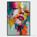 HOLMAN ART Vivid Dream – Colorful Abstract Impasto Portrait Painting - image 1