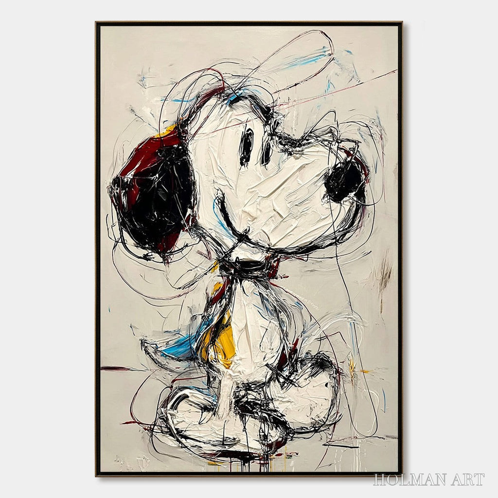 HOLMAN ART Dreamer'S Doodle – Textured Pop Art Character Painting - image 1