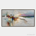 HOLMAN ART Horizon'S Embrace – Heavily Textured Abstract Seascape Oil Painting - image 1