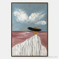 HOLMAN ART Horizon Gaze – Minimalist Figurative Painting of Woman on Beach - image 1