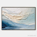 HOLMAN ART Ocean'S Breath – Textured Wabi Sabi Abstract Seascape Painting - image 1