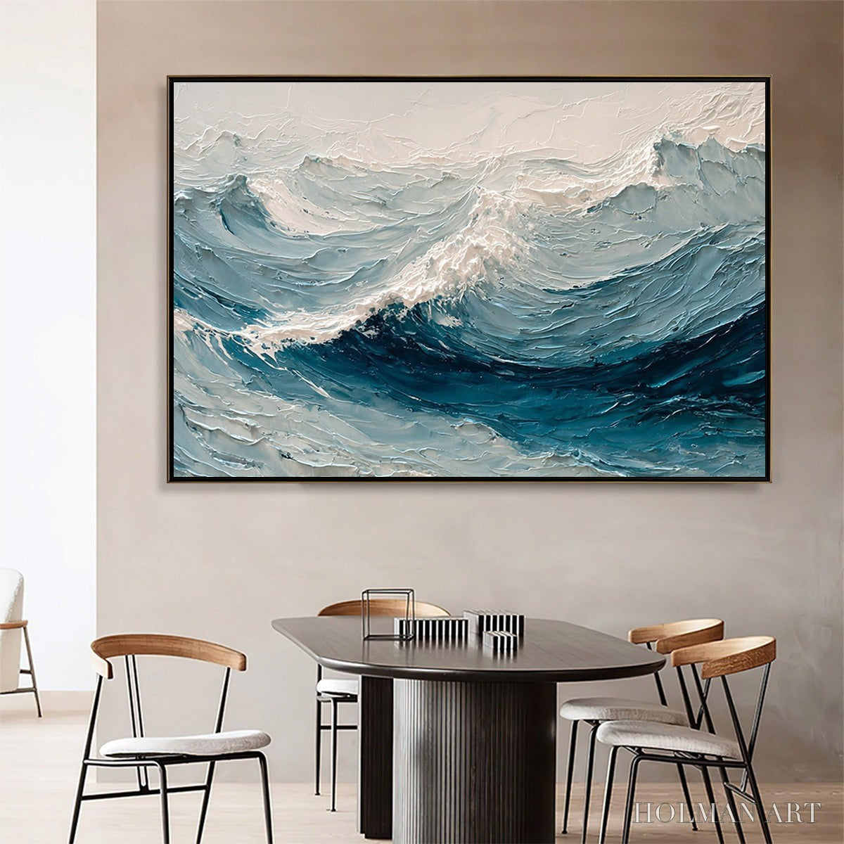 HOLMAN ART Celtic Surge – Textured Impasto Ocean Wave - image 2