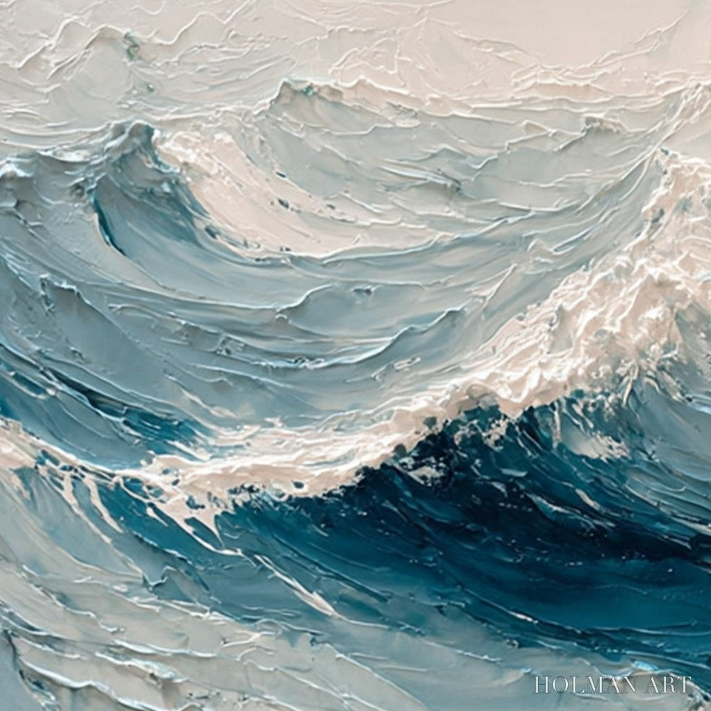 HOLMAN ART Celtic Surge – Textured Impasto Ocean Wave - image 3