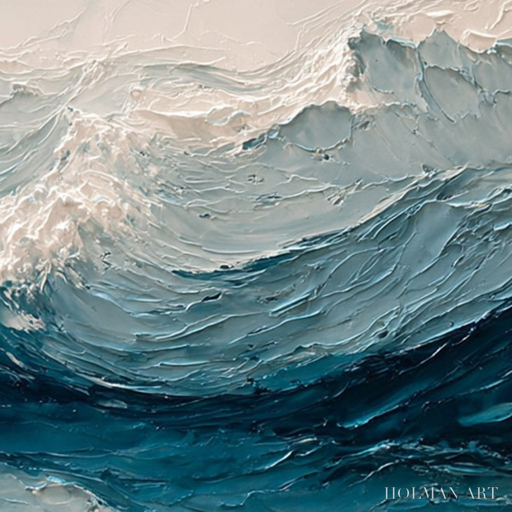 HOLMAN ART Celtic Surge – Textured Impasto Ocean Wave - image 5