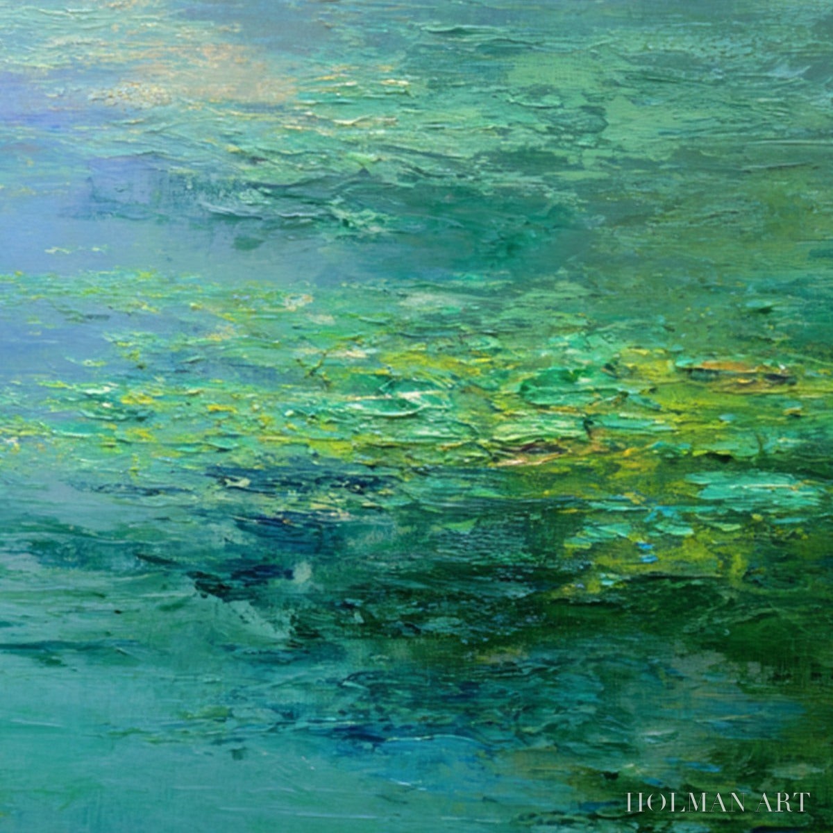 HOLMAN ART Coastal Mist – Textured Abstract Wabi Sabi Seascape Painting - image 3