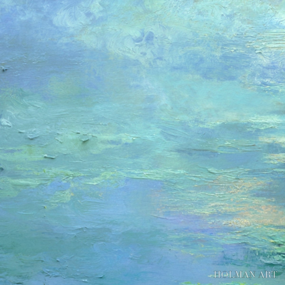 HOLMAN ART Coastal Mist – Textured Abstract Wabi Sabi Seascape Painting - image 5