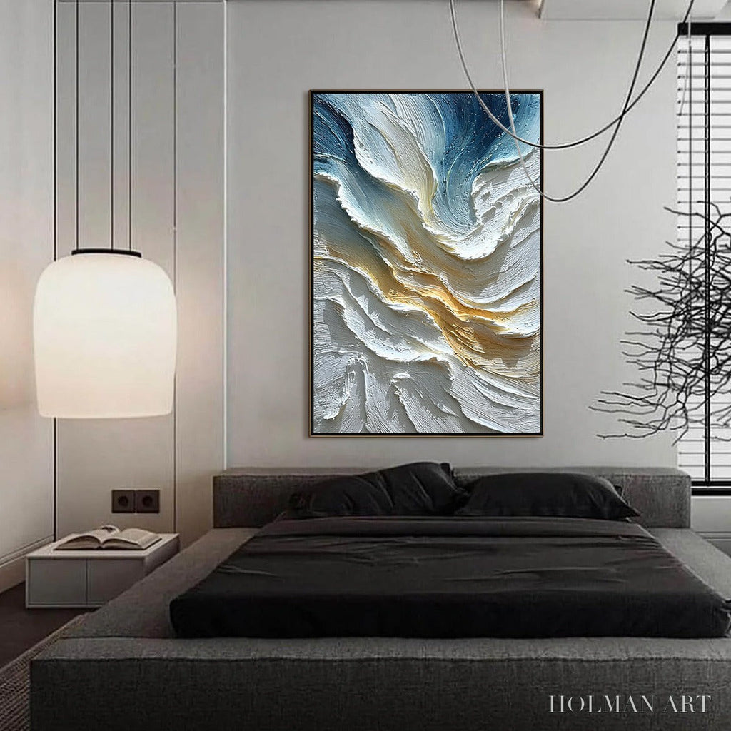HOLMAN ART Aegean Crest – Textured Abstract Seascape Oil Painting - image 4