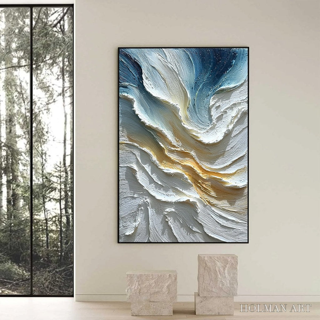 HOLMAN ART Aegean Crest – Textured Abstract Seascape Oil Painting - image 6