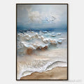 HOLMAN ART Coastal Embrace – Textured Impasto Seascape Oil Painting - image 1
