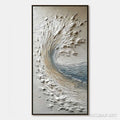 HOLMAN ART Aegean Crest – Vertical Textured Impasto Ocean Wave Painting - image 1