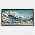 HOLMAN ART Ocean'S Embrace – Textured Impasto Ocean Wave Painting on Canvas - image 1