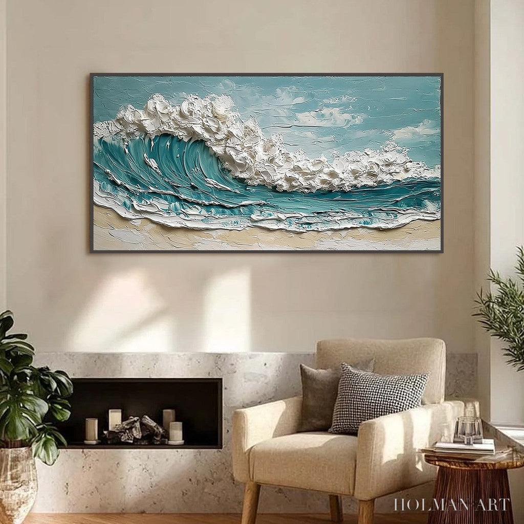 HOLMAN ART Tidal Crest – Textured Impasto Ocean Wave Painting - image 2