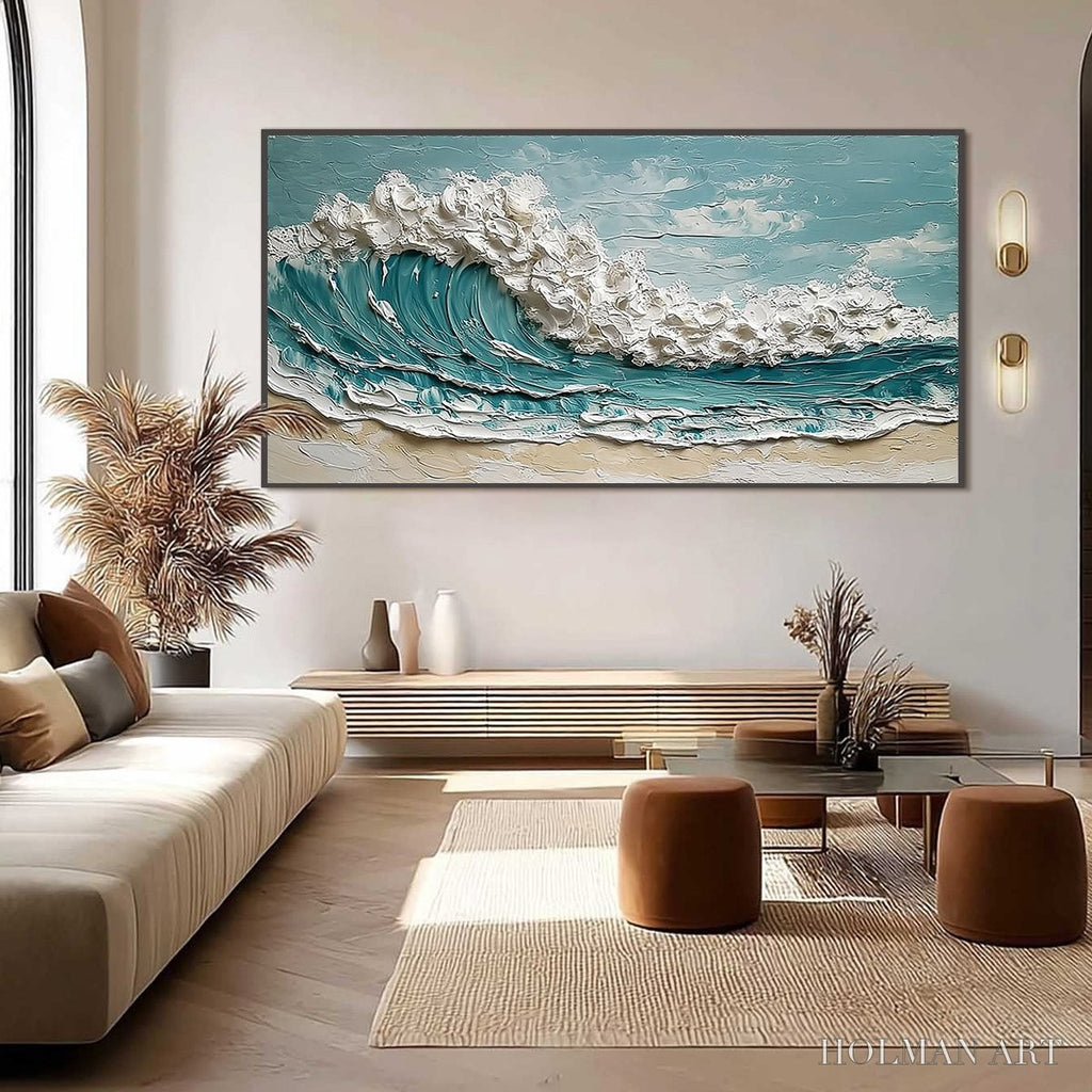 HOLMAN ART Tidal Crest – Textured Impasto Ocean Wave Painting - image 6