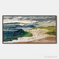 HOLMAN ART Coastal Embrace – Textured Wabi Sabi Seascape Impasto Painting - image 1