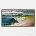 HOLMAN ART Terra'S Edge – Textured Wabi Sabi Coastal Abstract Painting - image 1