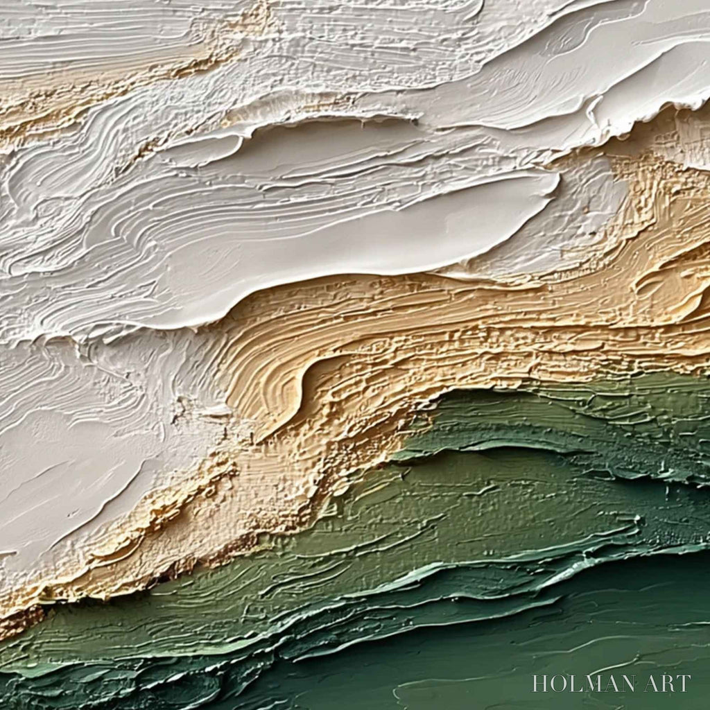 HOLMAN ART Earthen Tide – Large Textured Wabi Sabi Abstract Landscape Painting - image 5