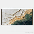 HOLMAN ART Emerald Shoreline – Large Textured Abstract Wabi Sabi - image 1