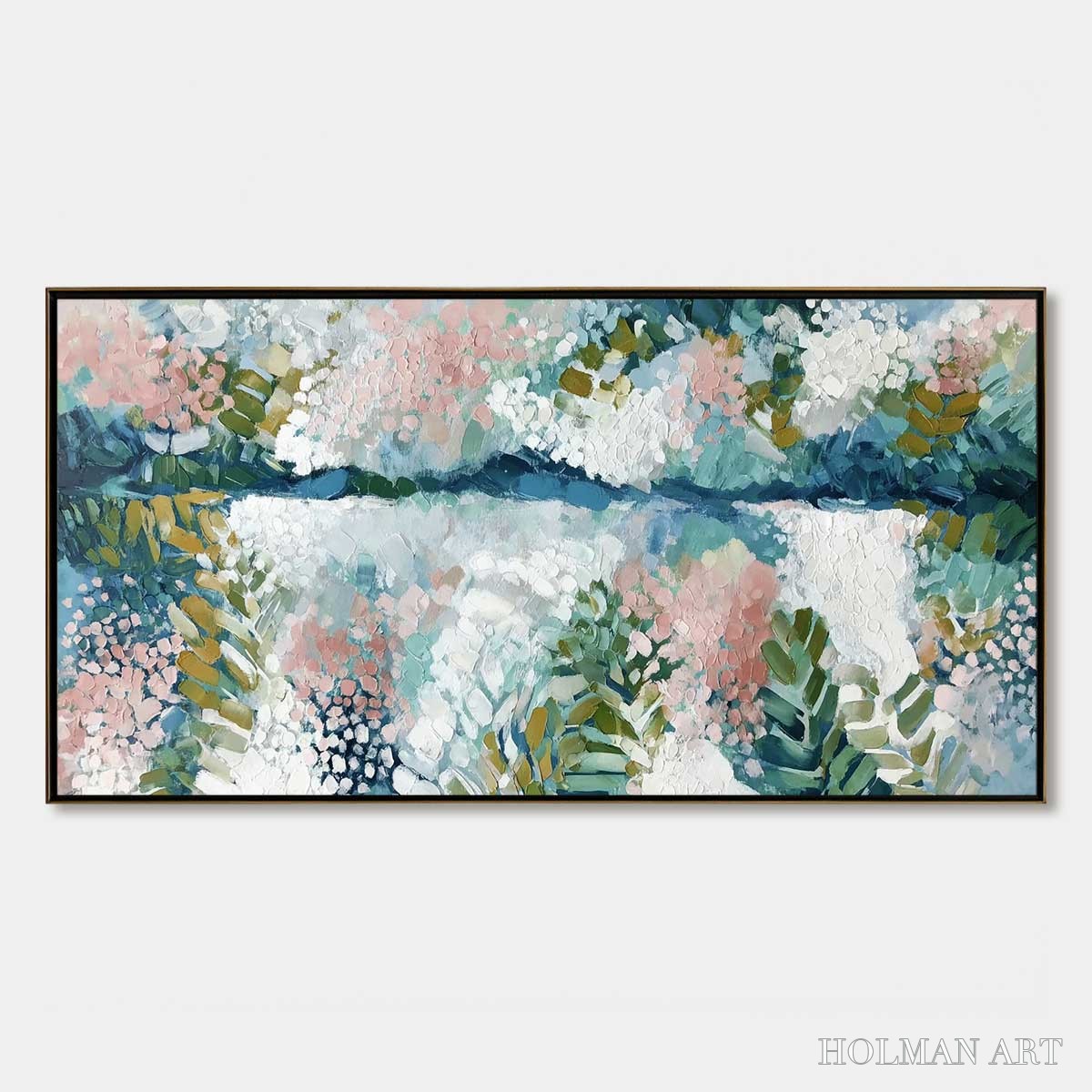 HOLMAN ART River of Petals – Textured Abstract Floral Landscape Painting - image 1