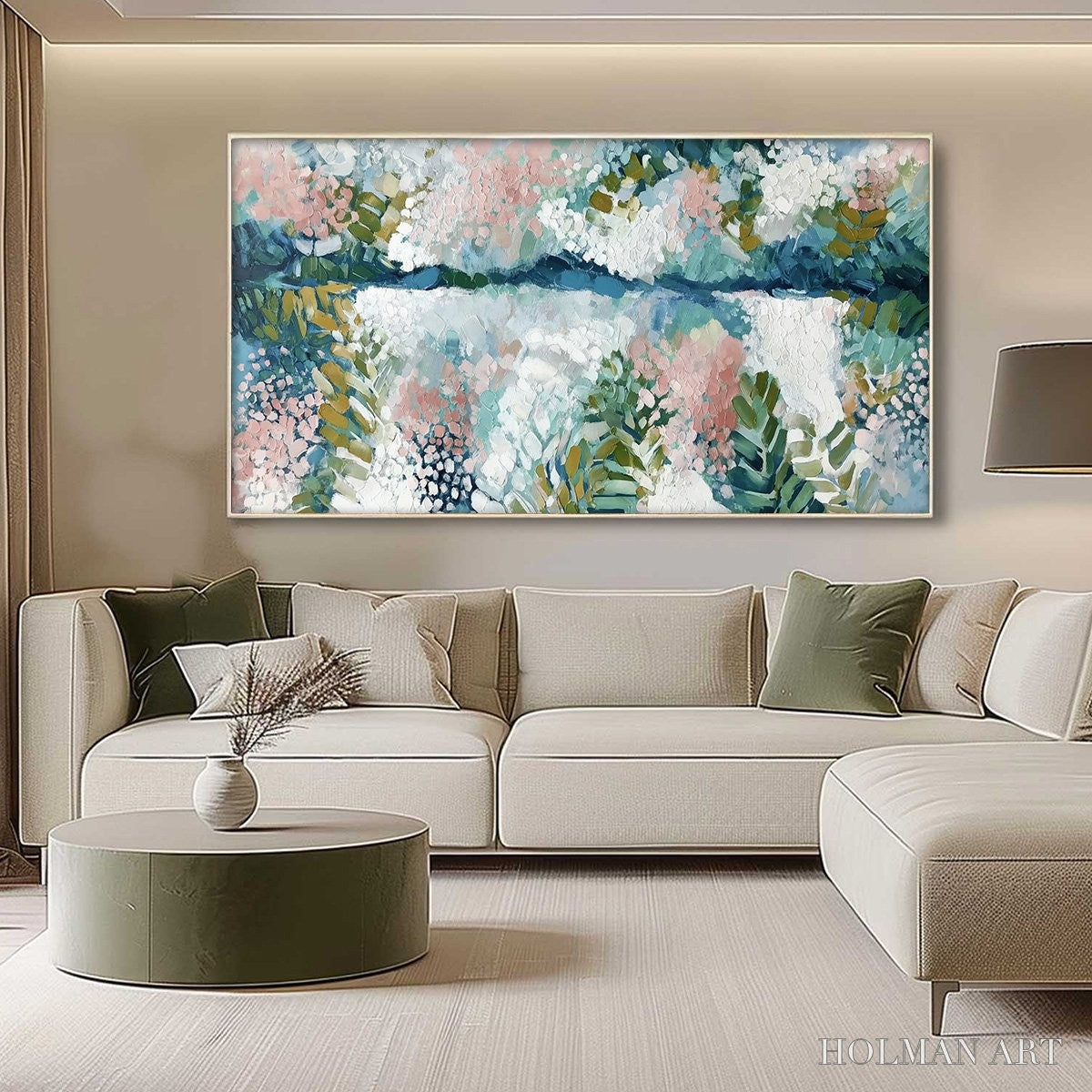 HOLMAN ART River of Petals – Textured Abstract Floral Landscape Painting - image 4