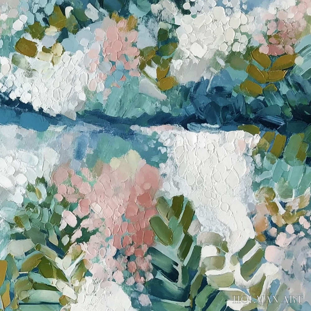 HOLMAN ART River of Petals – Textured Abstract Floral Landscape Painting - image 5