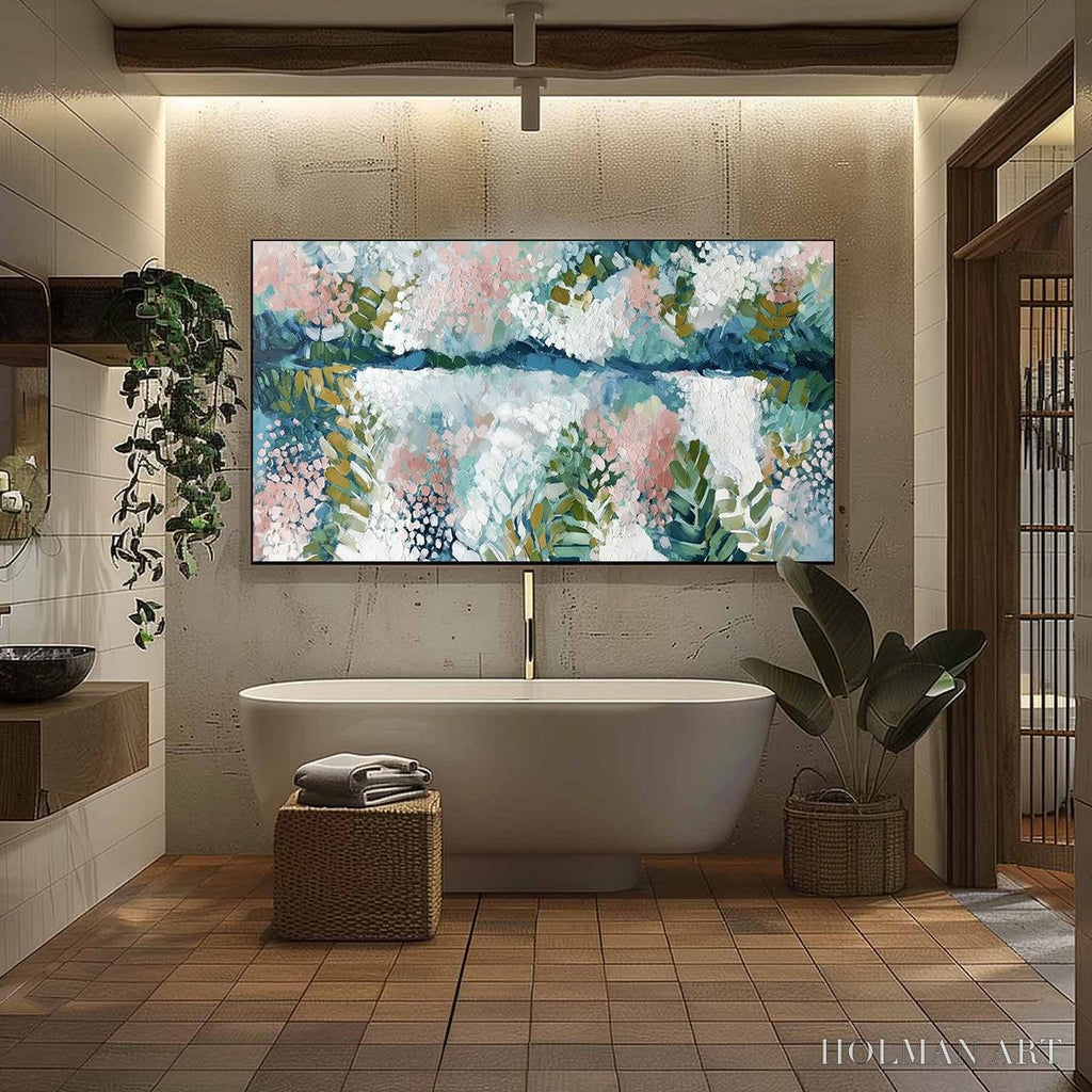 HOLMAN ART River of Petals – Textured Abstract Floral Landscape Painting - image 6