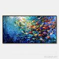HOLMAN ART Coral Rush – Textured Impasto Painting of a Vibrant School of Fish - image 1