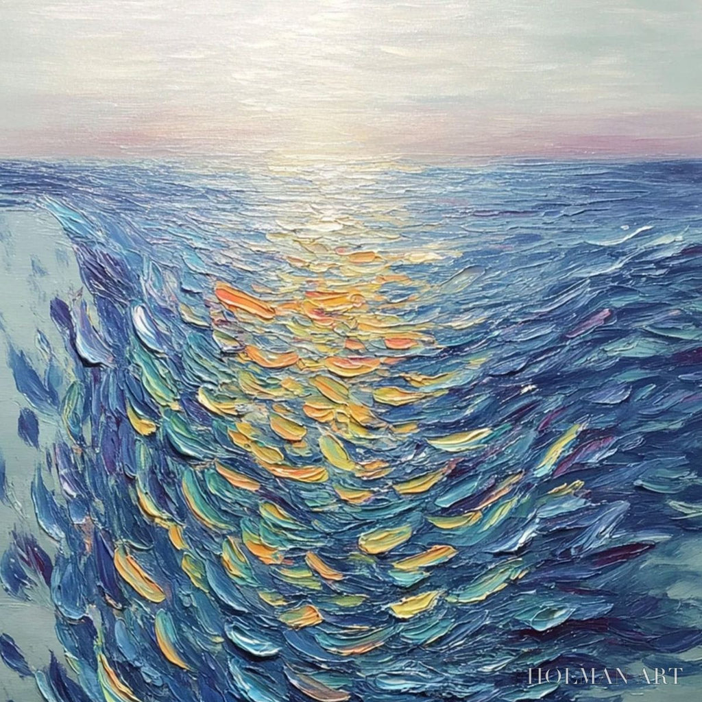 HOLMAN ART Golden Tide – Textured Impasto Painting of a School of Fish - image 3