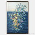 HOLMAN ART Ethereal Flow – Textured Abstract Seascape Oil Painting - image 1