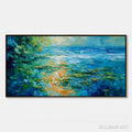 HOLMAN ART Sun-Kissed Lagoon – Textured Palette Knife Seascape Oil Painting - image 1