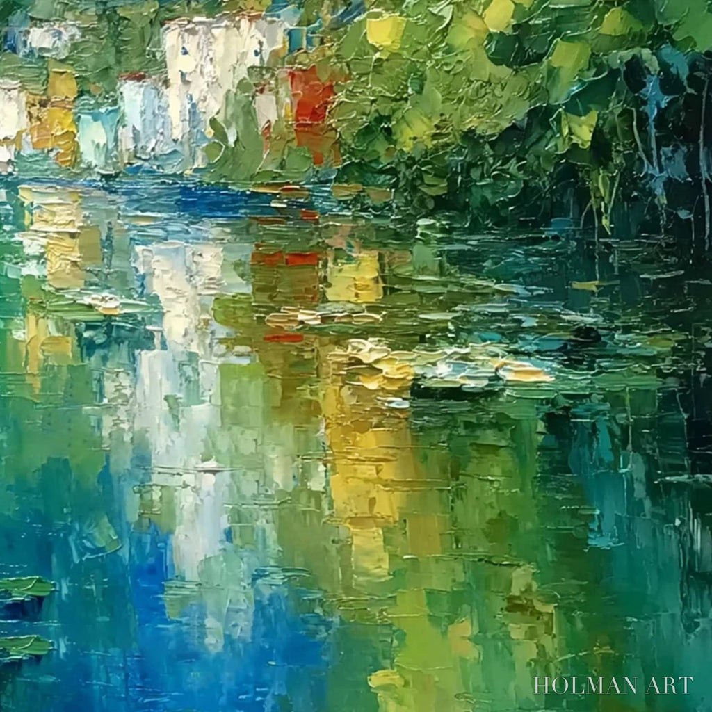 HOLMAN ART Amalfi Reflections – Textured Impasto Painting of Italian Coast Reflections - image 5
