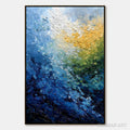 HOLMAN ART Avalon – Vertical Textured Abstract Seascape Oil Painting - image 1