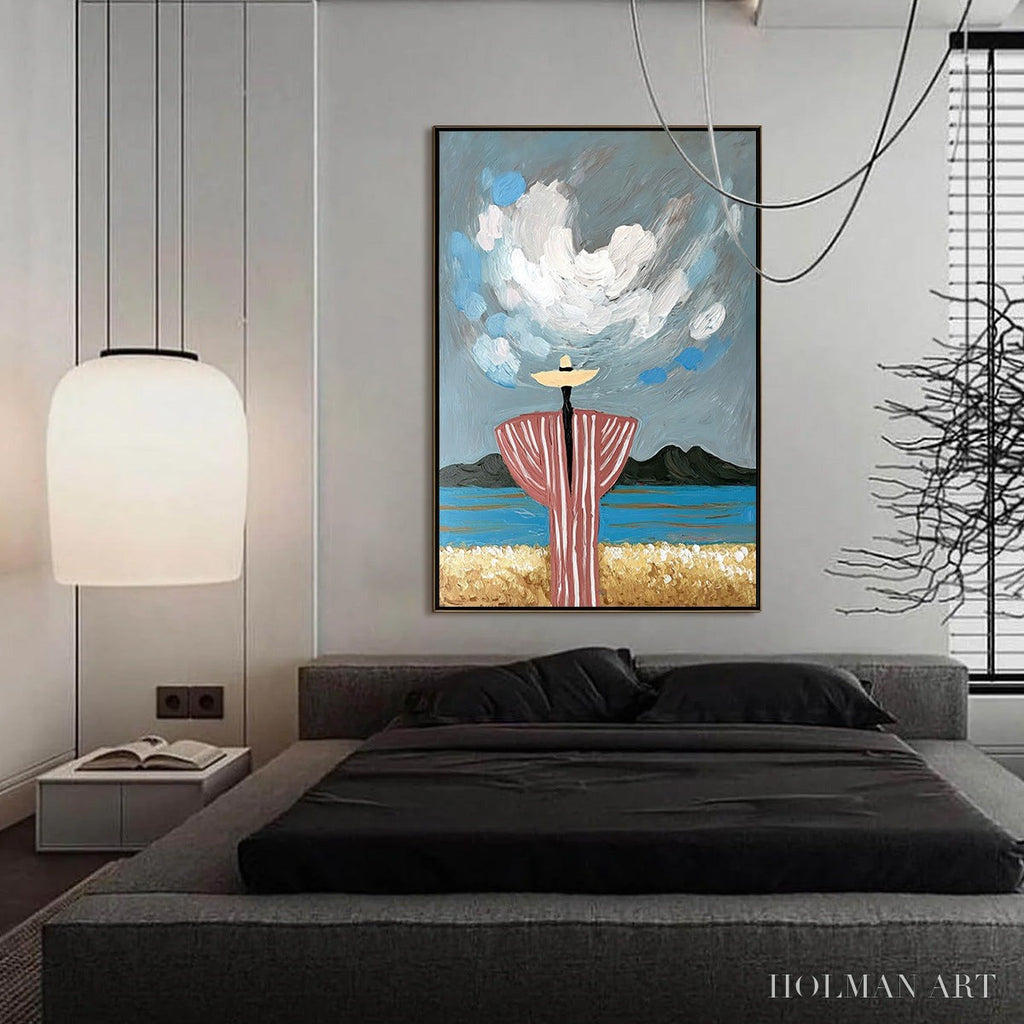 HOLMAN ART Coastal Reverie – Expressive Figurative Beach Landscape Painting - image 4
