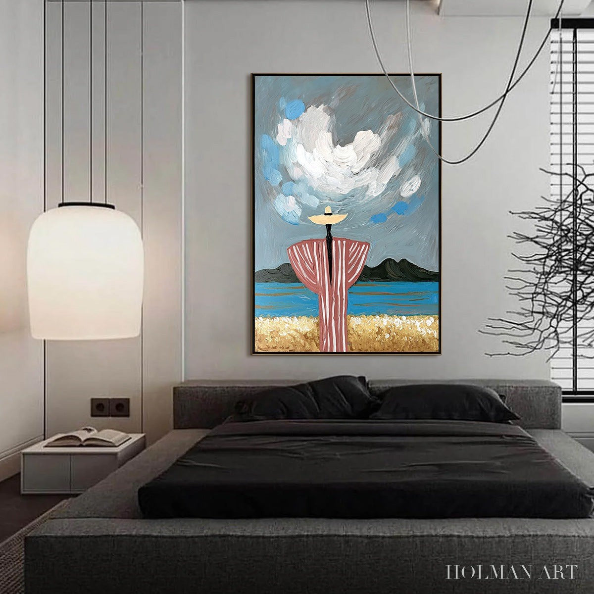 HOLMAN ART Coastal Reverie – Expressive Figurative Beach Landscape Painting - image 4