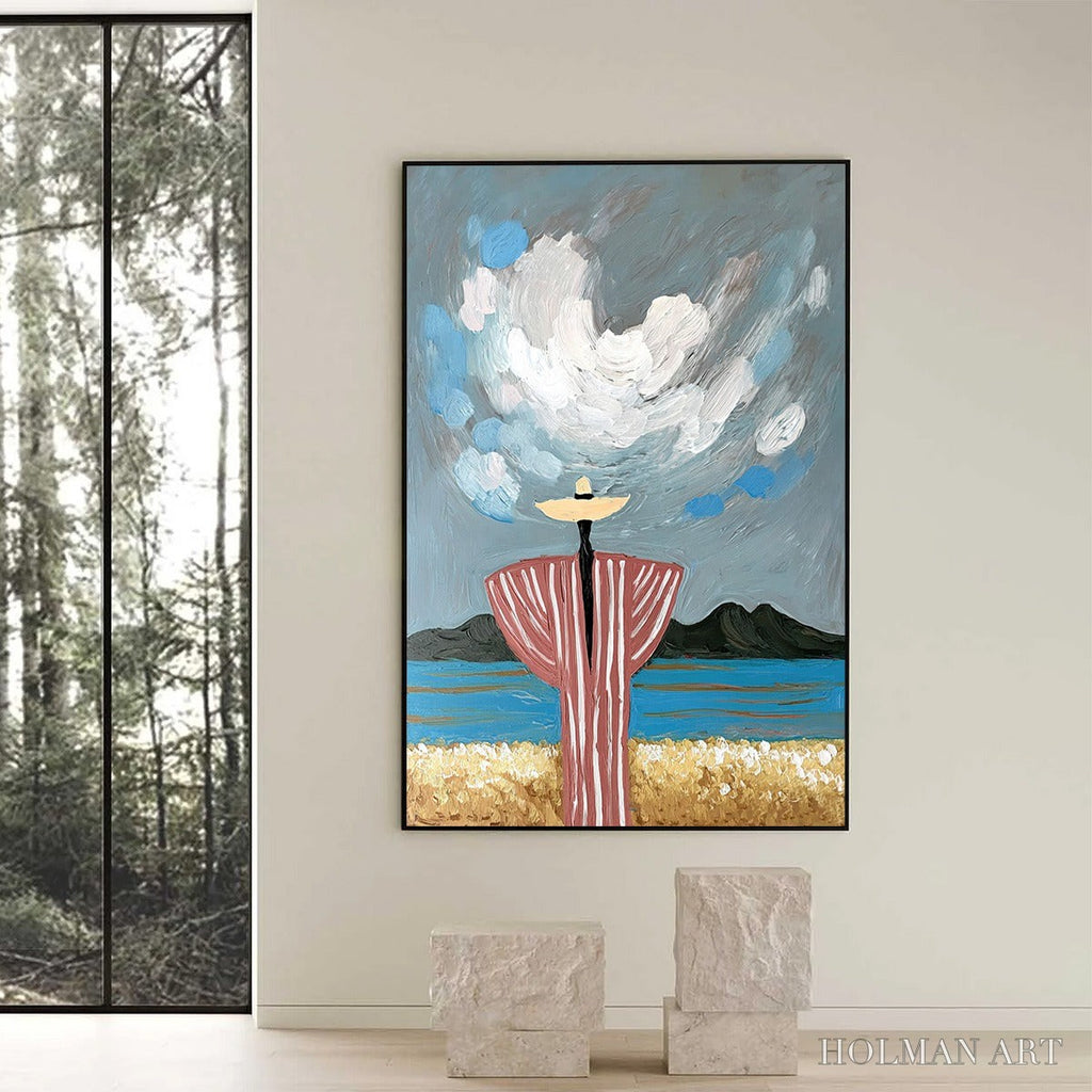 HOLMAN ART Coastal Reverie – Expressive Figurative Beach Landscape Painting - image 6