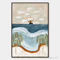 HOLMAN ART Coastal Reverie – Textured Wabi Sabi Style Beach & Sea Painting - image 1