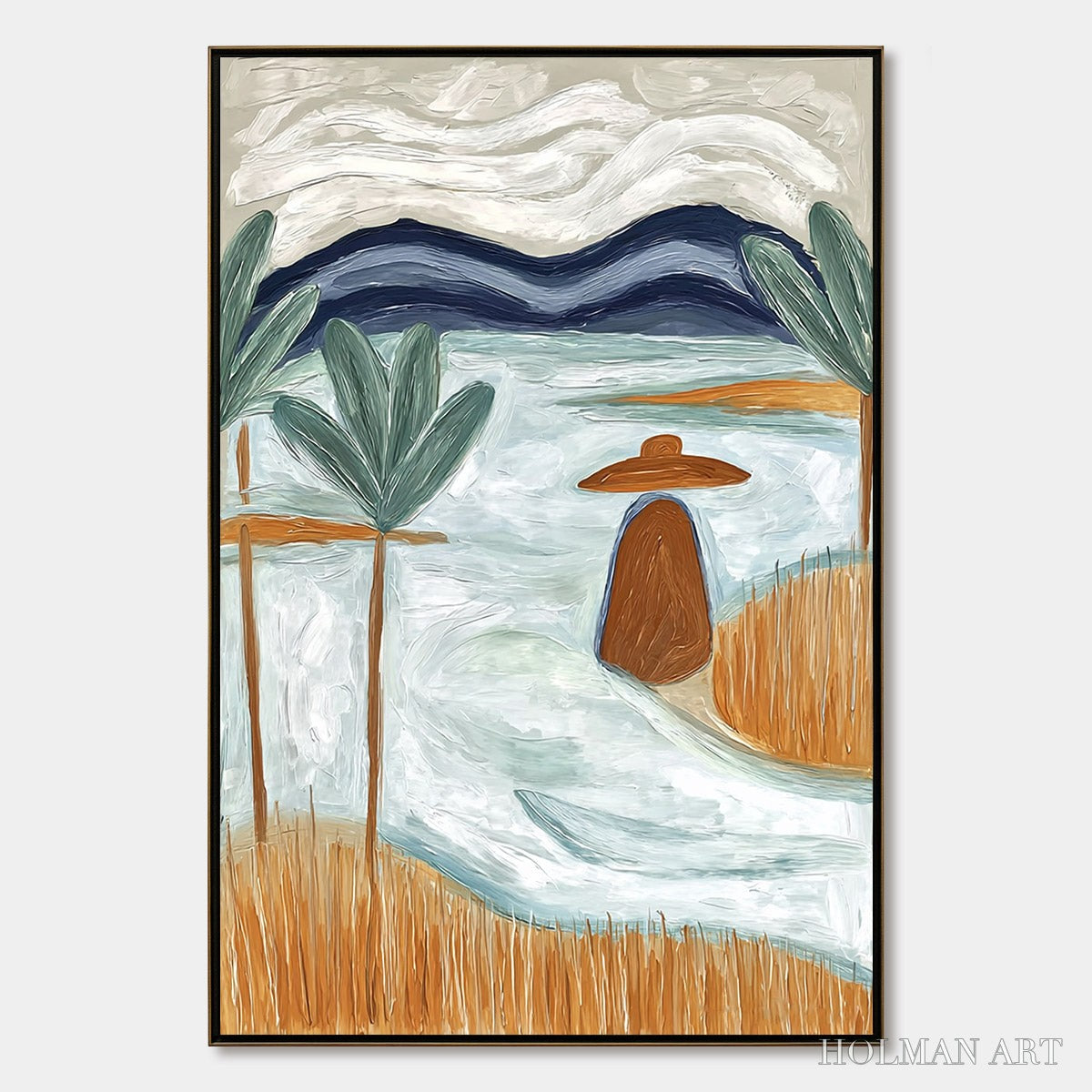 HOLMAN ART Coastal Reverie Textured Seascape Abstract Painting On Canvas - image 1
