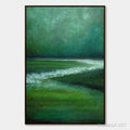 HOLMAN ART Emerald Tide – Textured Wabi Sabi Abstract Seascape Painting - image 1