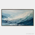 HOLMAN ART Aegean Surge – Textured Abstract Ocean Wave Painting - image 1