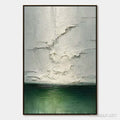 HOLMAN ART Emerald Horizon – Heavily Textured Wabi Sabi Abstract Seascape Painting - image 1