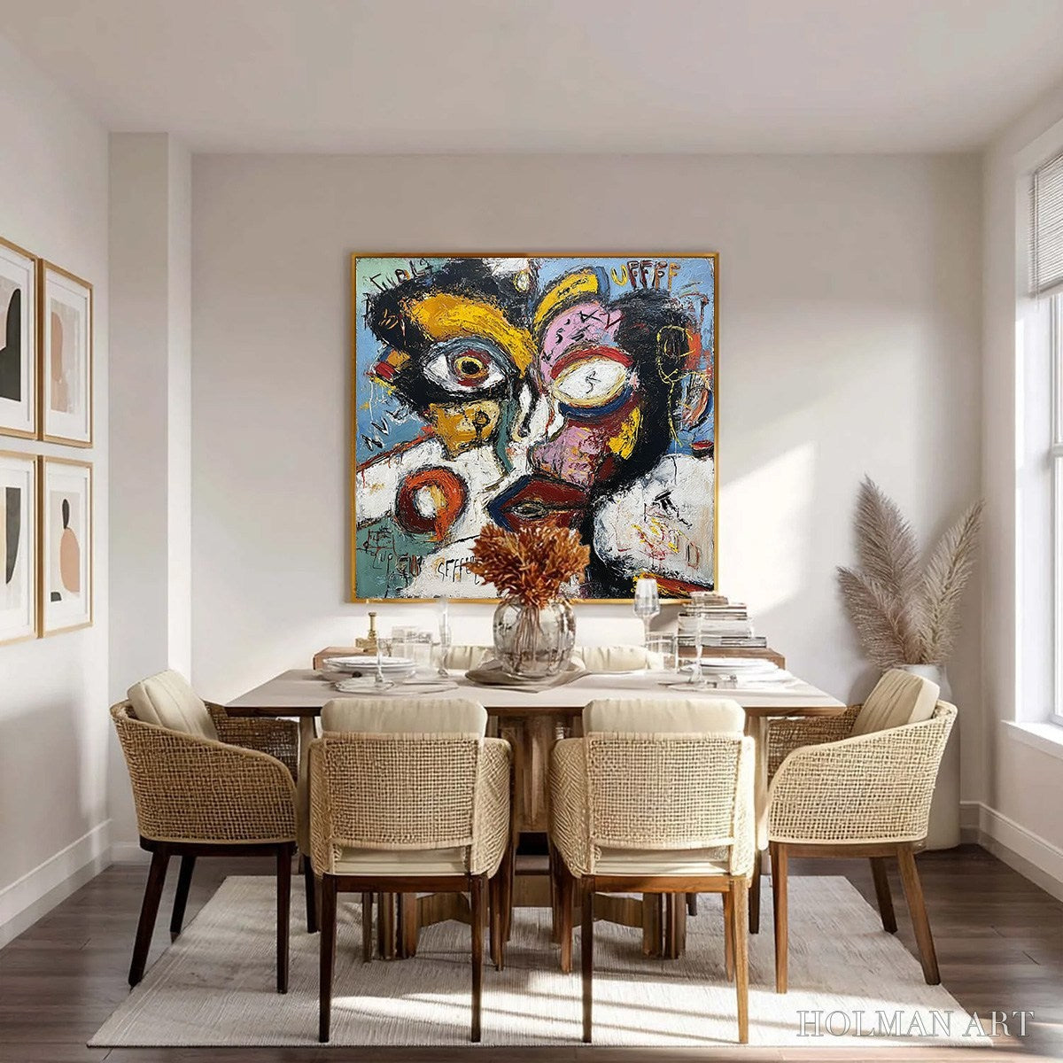 HOLMAN ART Static Mind – Bold Neo-Expressionist Abstract Portrait Painting - image 4