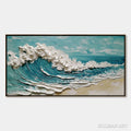 HOLMAN ART Azure Crest – Heavily Textured Impasto Ocean Wave Oil Painting - image 1